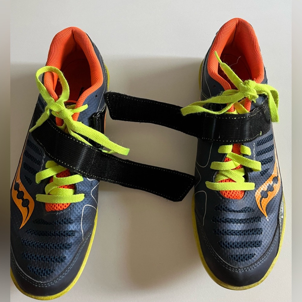Saucony Flexfilm Unleash SD Men's 8.5 Blue/ Orange Track & Field Thrower - Picture 3 of 9